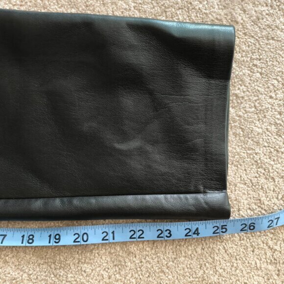 Aritzia Wilfred Biker Cyberpunk Minimalist Satin Vegan Leather Melina Pants 0 - Picture 8 of 9